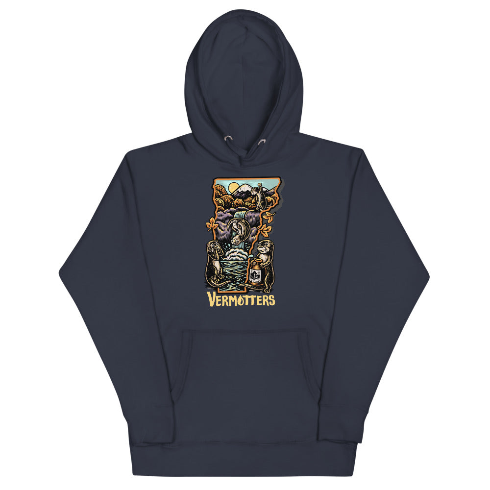 Vermotters : Otter Party (Fall Colorway) Unisex Premium Hoodie